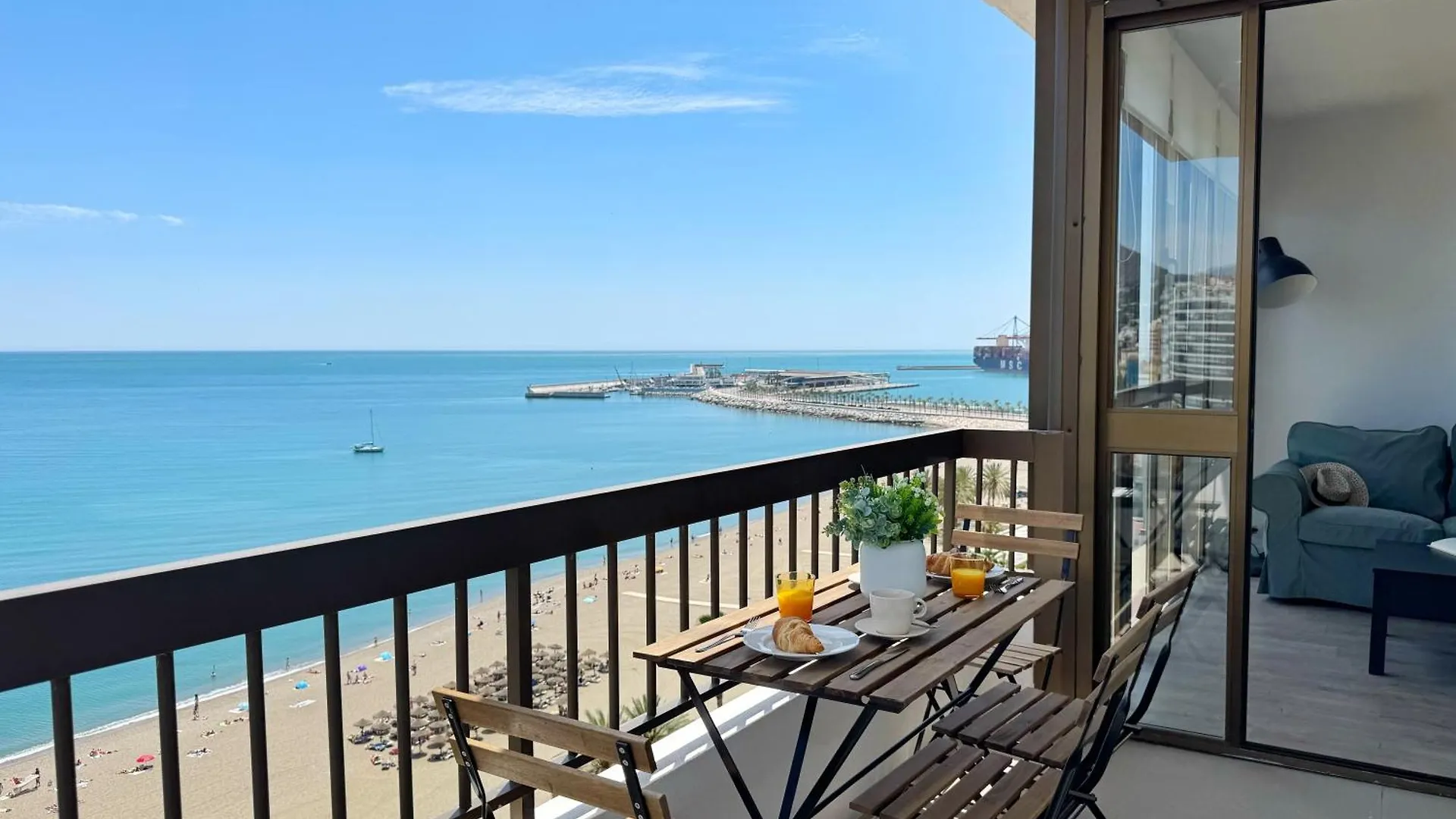 Apartamento Malagueta Premium Con Terraza Y Vistas Al Mar 马拉加
